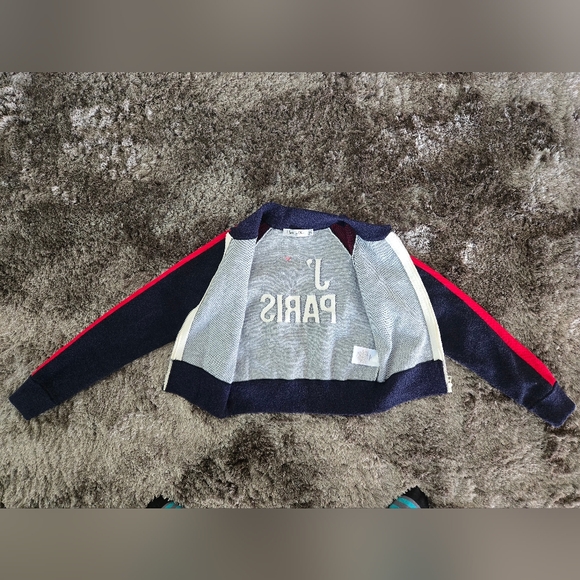 CHRISTIAN DIOR 2021 I Love Paris wool cropped track jacket zip bomber size US 6 - Picture 10 of 13